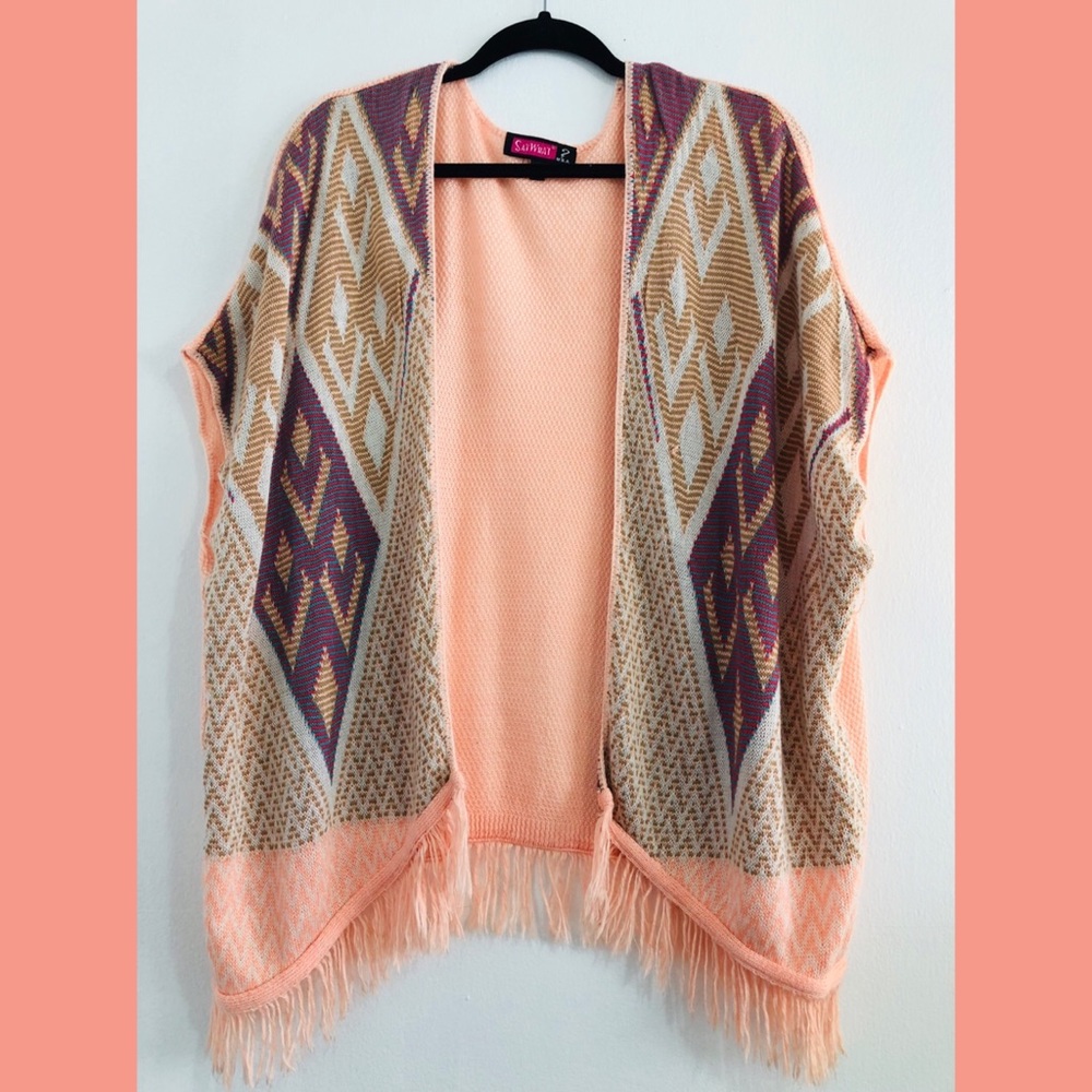 Oversized Fringe Kimono Cardigan